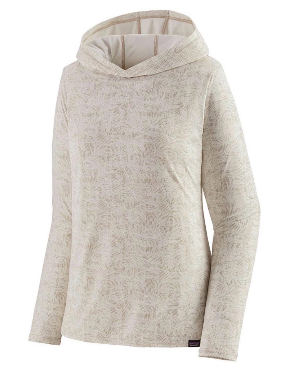 Patagonia Cream Textured Hooded Long-Sleeve Pullover